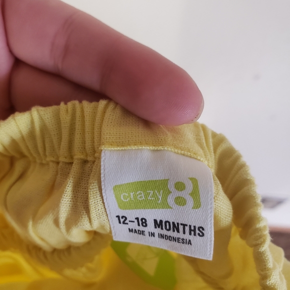 New! Crazy 8 Yellow Halter Sundress 12 to 18 Month - Picture 4 of 4